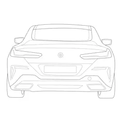 2019 BMW 8-Series Coupe Free Coloring Page for Kids