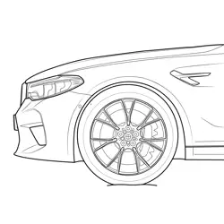 BMW M5 Competition Rims Free Coloring Page for Kids