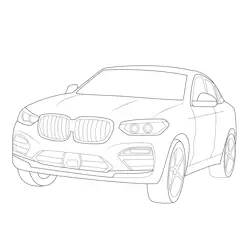 BMW X4 Sports Activity Coupe Free Coloring Page for Kids