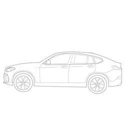 BMW X4 2019 Vehicle Profile Free Coloring Page for Kids
