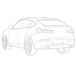 BMW X4 2019 Coupe SUV Free Coloring Page for Kids
