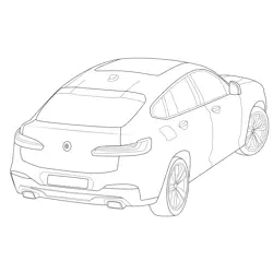 BMW X4 M40d Premium Vehicle Free Coloring Page for Kids