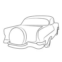Back Side Of Shiney Car Free Coloring Page for Kids