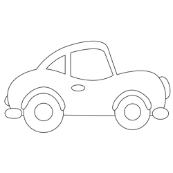 Beautiful Car Free Coloring Page for Kids