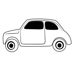 Beautiful Classic Car Free Coloring Page for Kids