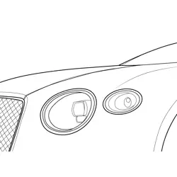 Bentley GT Headlamp Detail Free Coloring Page for Kids