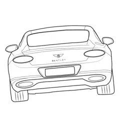 Bentley GT Luxury Vehicle Free Coloring Page for Kids