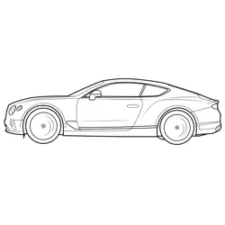Bentley Continental GT 2018 Free Coloring Page for Kids