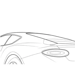 Bentley Continental GT Tail Lamp Free Coloring Page for Kids