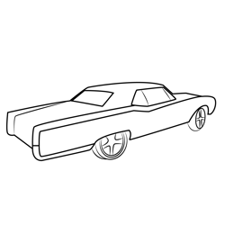Black Car Free Coloring Page for Kids