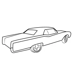 Black Car Free Coloring Page for Kids
