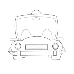 Blue Car Free Coloring Page for Kids