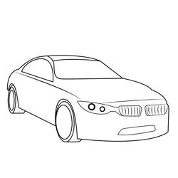 Bmw M4 Free Coloring Page for Kids