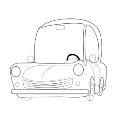 Car 1 Free Coloring Page for Kids