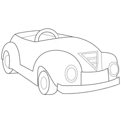 Car Convertible Pink Free Coloring Page for Kids