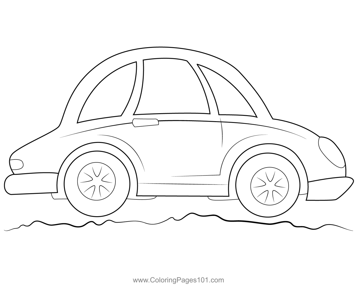 Cartoon Car Coloring Page for Kids - Free Cars Printable Coloring Pages  Online for Kids  | Coloring Pages for Kids