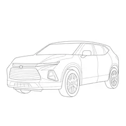 2019 Chevrolet Blazer SUV Free Coloring Page for Kids