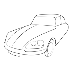 Classic Citroen Car Free Coloring Page for Kids