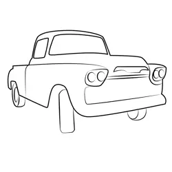 Commercial Car Free Coloring Page for Kids