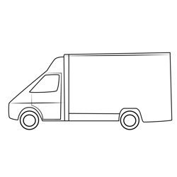 Delivery Car Free Coloring Page for Kids