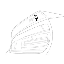 Dodge Challenger Hellcat Rear View Free Coloring Page for Kids