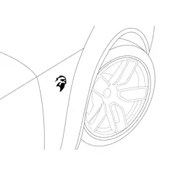 Challenger SRT Hellcat Detail Free Coloring Page for Kids