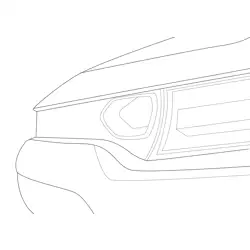 Dodge Charger Hellcat Front View Free Coloring Page for Kids