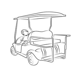 Elektrocar Free Coloring Page for Kids