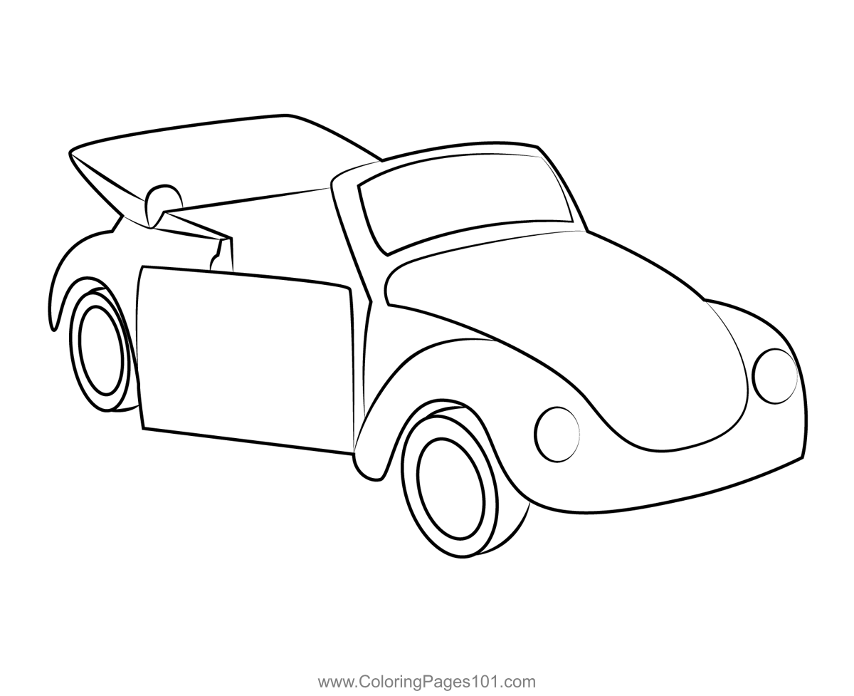 Fancy Car Coloring Page for Kids - Free Cars Printable Coloring Pages