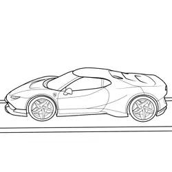Ferrari SP38 Side Profile Free Coloring Page for Kids