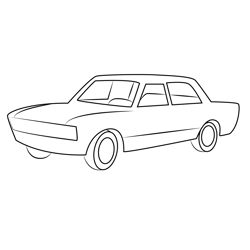 Fiat 130 Car Free Coloring Page for Kids