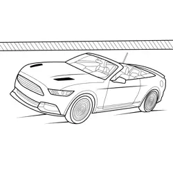 2016 Ford Mustang Convertible Free Coloring Page for Kids