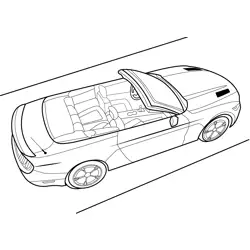 2016 Ford Mustang Convertible View Free Coloring Page for Kids