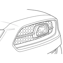Ford Mustang 2015 Front Grill Free Coloring Page for Kids