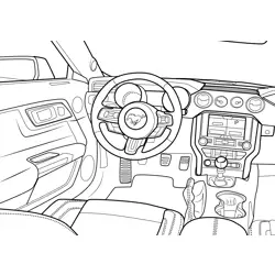 Mustang 2015 Interior View Free Coloring Page for Kids