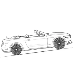 2015 Ford Mustang Convertible Free Coloring Page for Kids