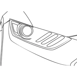 Ford Mustang Headlight Detail Free Coloring Page for Kids