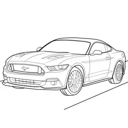 2015 Ford Mustang GT Coupe Free Coloring Page for Kids