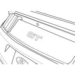 2015 Ford Mustang GT Rear Free Coloring Page for Kids