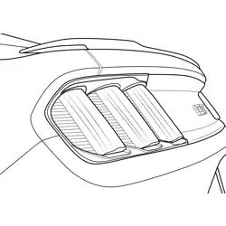 2015 Ford Mustang GT Tail Free Coloring Page for Kids
