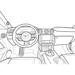 Ford Mustang GT Interior Free Coloring Page for Kids