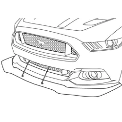 2015 Ford Mustang GT Grill Free Coloring Page for Kids