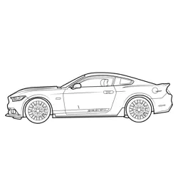 Ford Mustang Shelby GT-H Side Free Coloring Page for Kids