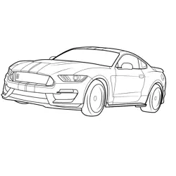 2019 Ford Mustang Shelby GT350 Free Coloring Page for Kids