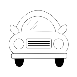 Front View Car Free Coloring Page for Kids