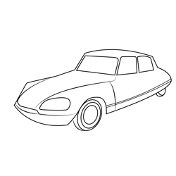 Front View Of Car.1 Free Coloring Page for Kids