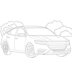 Honda Insight Sedan Car Free Coloring Page for Kids