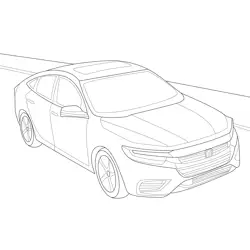 2019 Honda Insight Sedan Free Coloring Page for Kids
