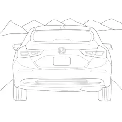 2019 Honda Insight Vehicle Free Coloring Page for Kids