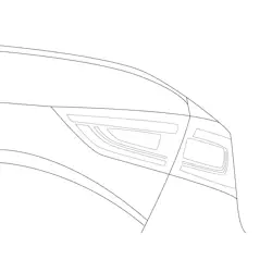 Honda Insight Rear View Free Coloring Page for Kids